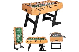 HLC Table de Babyfoot Pliable sur Pied 121 * 61 * 81cm,Jeu de Baby Foot idéal pour Les fêtes, Les Bars, Les familles, Le Cadeau Parfait pour Adultes et Enfants.