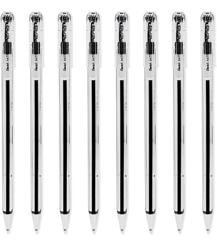 Penna a sfera Pentel SuperB - Punta fine 0,7 mm - Linea 0,35 mm - Inchiostro a base di olio - Colore rosso