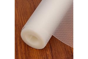 REAQUE 1 Rotolo di Tappetino per Cassetti 60 X 500 Cm, Tappetino Antiscivolo per Cassetti, Base Frigo Trasparente, Ritagliabile, per Cucina, Cassetti Della Cucina, Casa, Frigoriferi e Scaffali