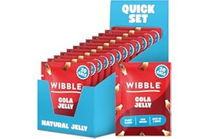 Wibble Cola Natural Jelly Crystals, Quick Set, 12 pack, Jello, Low Sugar, Plant-Based, Low Calorie Snack, Healthy Dessert, Serves 4, Vegetarian & Vegan