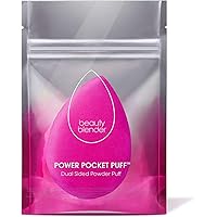 BeautyBlender Power Pocket Puff Make up Schwamm doppelfunktional Waschbares Schminkschwämmchen Puderquaste Plüsch, Pink, 1 st