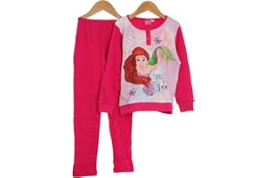 Viterbo Biancheria Pigiama Disney Bambina Bimba Caldo Cotone Interlock (3132) 100% Cotone Principesse (Principessa Ariel, 4 Anni)