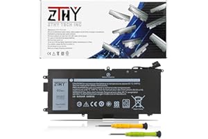 ZTHY K5XWW Battery Replacement for Dell Latitude 7389 Latitude 7390 Latitude 12 5000 5289 2-in-1 L3180 E5289 P29S001 P29S002 Series Laptop 451-BBZC 6CYH6 71TG4 725K Y Y N18GG CFX97 7.6V 60Wh 4 Cell