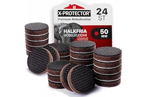 X-PROTECTOR Halkfria möbeldynor - 24 Premium Möbeldynor självhäftande 50mm!