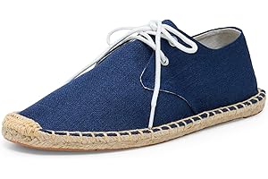 Alexis Leroy Espadrillas Scarpe di Tela Leggero Uomo Lace Up Flats
