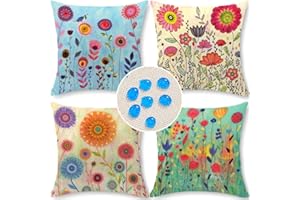 ‎CIRZONE Cirzone Outdoor Kissen Wetterfest 45x45 4er Set Dekokissen, Kissenbezüge Sofakissen für Deko Wohnzimmer, Garten, Balkon