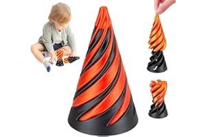 WINNSELL Impossible Cone Pyramid Passthrough Sculpture, 3D Printed Spiral Cone Toy Pass Through Pyramid Fidget Toy Pyramid Fidget Toy for Relief of Stress Anxiety Toy gift (E)