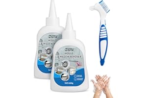 ZITFRI Mould Remover Gel 400g, 2 Pack Powerful Black Mold Remover Gel Large Capacity Mould And Mildew Remover Deep Mould Cleaner for Bathroom Washing Machine Seal Kitchen Sink Grout Tile Toilet Stains