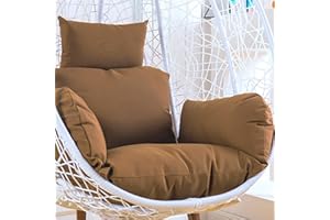 ATLION Hanging Egg Chair Cushion Cover - Waterproof Outdoor Single Seat Swing Egg Chair Cushion Cover with Zipper (Only Cover)(H)