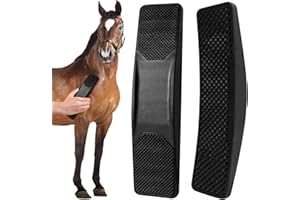 Atuoxing Cepillo para Caballos Multifuncional, 6 en 1 Cepillo Limpieza Caballo, Peine de Masaje para Caballos, Cepillo de Raíz de Caballo (negro)