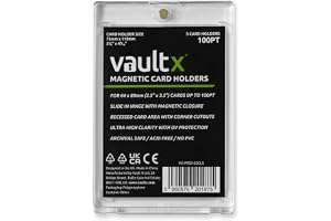 Vault X magnetiska korthållare 100pt för samlarkort, One Touch-hårdfodral med UV-skydd, transparent visning för samlarkortssp