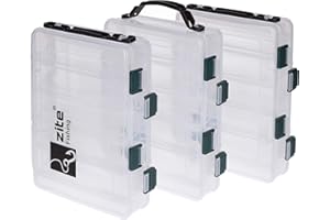 ‎ZITE Zite Fishing Köderbox angeln Set - 3 doppelseitige Köderboxen mit Tragegriff 20x15,5x4,5cm - Kunstköder-Box für Wobbler, Blinker usw., Angelbox, Tackle Box angeln, Angel Box Angelboxen Angel Köder Box