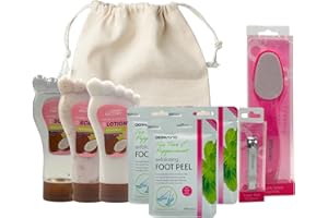 VIKINGTREAT Foot Care Kit – Exfoliating Foot Mask, Feet Peel Mask & Spa Treatment for Dry, Cracked Heels (One Size, Coconut)