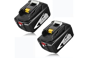 2X Goodexo Rechange pour Batterie 18V pour BL1860B BL1860 BL1845B BL1845 BL1850B BL1850 BL1840B BL1830B BL1840 BL1830 LXT-400 Outils électriques sans Fil (Tout Noir)