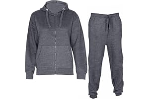 NOROZE Conjunto completo de chándal de forro polar para niños y niñas, con capucha, parte inferior