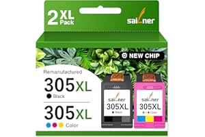Sailner 305XL Ink Cartridges Remanufactured for HP 305 Ink Cartridges Black and Colour 305 XL for HP DeskJet 2700 2710 2720 2722 Plus 4100 4120 Envy 6000 6010 6020 6030 6032 Pro 6400 6430