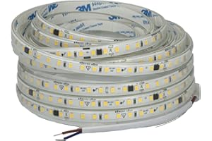 Jandei - Striscia luminosa a LED auto-rettificata 220 V 12 W/m 600 LED 5500 Lm, tagliabile e autoadesivo, larghezza 8 mm. IP65, Ideale illuminazione e decorazione per esterni - Bobina 5 m (luce
