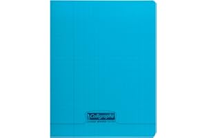 CALLIGRAPHE Clairefontaine - Rif 18112C - Quaderno con graffette in PP (60 pagine) - Formato A5+, carta velina superfine 90 g/m², copertina in polipropilene, rigatura Séyès - copertina blu