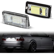 Lot De 2 Éclairages LED Pour Plaque BMW E46 - Compatibles Série 3 Berline/Touring 98-05
