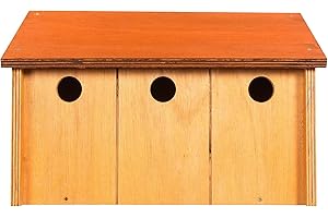 Happy Beaks Oakham Sparrow Terrace Nesting Box Wooden Housing Easy Clean Safe Nest for Sparrows (Terrace Nest Box x1)