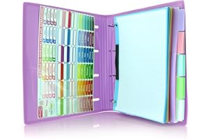 Carpeta & Block A4 Blush Pastel - Carpeta de 4 Anillas con bordes reforzados y Cierre de Gomas - Incluye 100 hojas con 10 Separadores Dobles mas 80 Indicadores adhesivos by Office Box