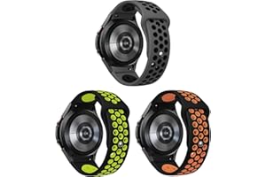 SIMPLETHINGS Correa deportiva de silicona sin espacio para Samsung Galaxy Watch 7/6/5/4, 44 mm, 40 mm/Watch 6 Classic 47 mm 43 mm/Watch 5 45 mm/Watch 4 Classic 46 mm 42 mm