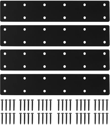 20 Stk Flachverbinder, Lochplatten, Holzverbinder Metallverbinder Verbindungsplatte Befestigungsschrauben