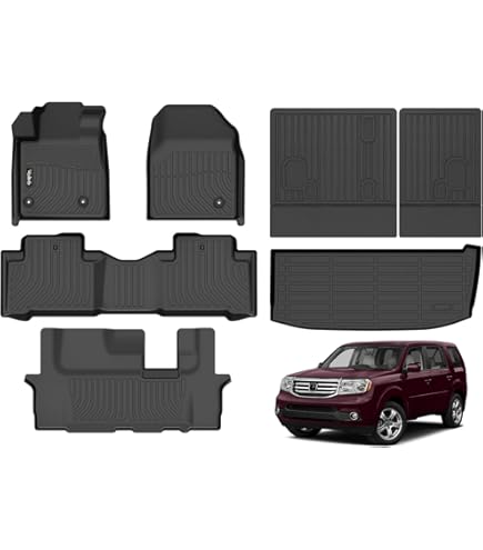 Powoq 8-Seat Cargo Mat Compatible With 2016-2022 Honda Pilot Trunk - View #5