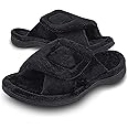 Git-up Women's Slipper with Arch Support, Memory Foam & Adjustable Hook and Loop, Open Toe Slipper for Indoor Outdoor, Diabetic Friendly, Soft Bedroom House Shoes - Size 3-10