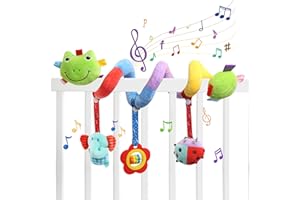 Ballery Baby Toys, Baby Spiral Activity Hanging Toys Stroller toys, Baby Pram Pushchair Toys, Newborn Pram Toys Car Seat Crib Travel Activity Plush Toys