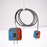 CONSTRAIN 18w-20w Şarj Adapt&ouml;r&uuml; ile Uyumlu Nintendo Switch Tasarımlı Şarj Başlığı ve Şarj Kablo Koruyucu Set &ndash; Renkli