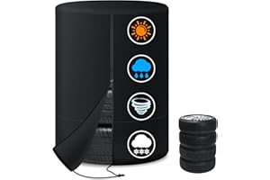 ‎ZETTUM Zettum Universale Reifenabdeckung für 28 Zoll(71 cm) Gesamtrad, 600D Oxford Wasserdicht Reifentasche Mit Reißverschluss und Kordelzug PU Beschichtung Reifenabdeckung, Reifenhülle für SUV, Van, MPV