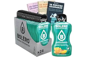 24 x Bebida Bolero MULTIVITAMINAS Hidratante Sin Azucar (24x9 grs) + 30 Pepitas Saludables para una vida más sana by Cia&Co