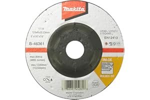 Makita B-46361 Schruppscheibe INOX 125 x 6,0 mm, 1 Stück, für die Bearbeitung von Edelstahl, WA36N-BF, EN12413, oSa zertifiziert