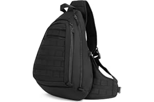 Huntvp Taktisch Brusttasche Militärisch Schultertasche Military Chest Pack Slingrucksack Molle Crossbody Bag Umhängetasche Mini für Herren Damen Reise Wandern Outdoor