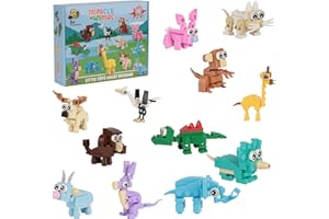 STEFUEWILL17 12 Pack Mini 3 In 1 Tiere Bausteine - Konstruktionsspielzeug, Fidget Toys, Mitgebsel Kindergeburtstag, MäDchen Jungen, Für Klassenpreise, RüCkgabe Geschenke, Party Mitgebsel, Geschenke für Kinder