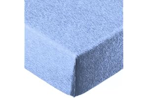 IL DOLCE STILE DELLA TUA CASA Lenzuola matrimoniali invernali sotto con Angoli elasticizzati in soffice flanella 180x200+angolo 25 cm (azzurro)