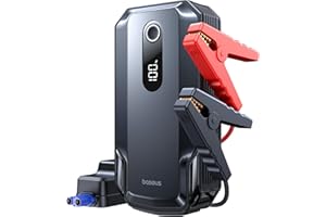Baseus Avviatore Batteria Auto, 20000mAh Portatile Booster Avviamento Auto con 30W Ricarica Rapida e Display LED, 12V Batteria al Litio Jump Starter per 10,0L Benzina e 6,0L Diesel Motori