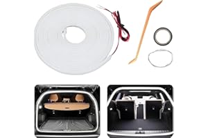 SUNSHINE SMILE Kofferraum Lichtstreifen 4M,Dynamic Flowing Car Trunk Light Strip,Auto Led Kofferraumbeleuchtung Led Band Streifen,Automatischer Sensor Car Trunk Light Strip für Auto Kofferraum Dekoration