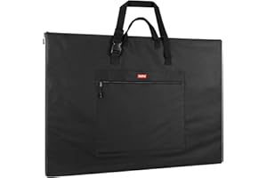 Nicpro Portafolio de Arte Ligero, 61 x 91.4 cm, Impermeable, con asa para Hombro, Ideal para Obras de Arte, pósteres, bocetos, lienzos, fotografía y Almacenamiento de Paneles solares