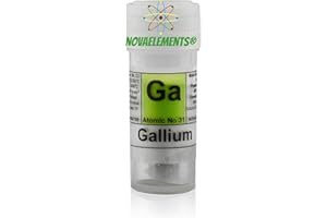 NOVAELEMENTS Galio metálico 20 gramos por colección elementos, galio metal, galio para experimentos, experimento Cuchara de galio, galio 20 gramos 99.997% con etiqueta