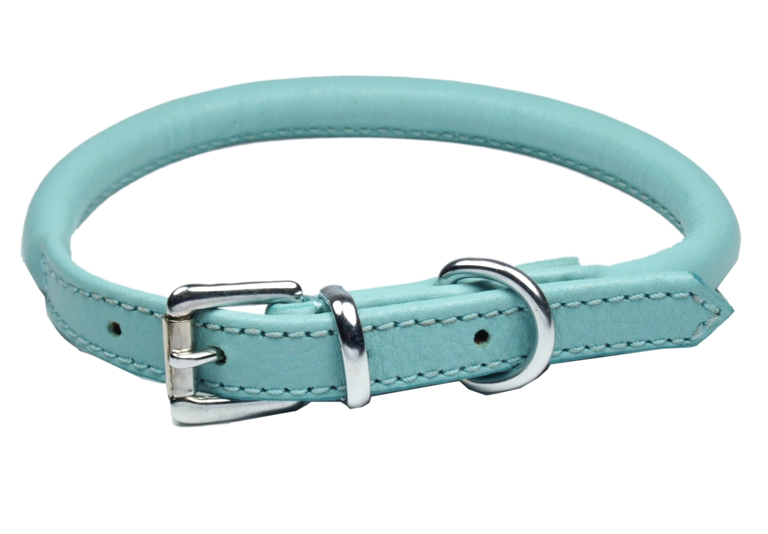 Super Soft Best Rolled Leather Dog Collar 26" Collar will fit 21" to