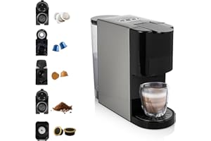 Princess Macchina Caffè Multi Capsule 5 in 1 – 19 bar – Adatta per diversi tipi di caffè – Nespresso, Dolce Gusto, Lavazza a Modo Mio e E.S.E. – 0.8 L – 1450 W – 249451