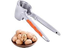 WDEC Heavy Duty Nutcracker Pecan Walnut Plier Opener Tool with Stainless Steel Silicone Handle, Kitchen Tool, for Walnuts, Funnel Walnut Pliers, Sturdy Nutcrackers Opener Tool Hazelnuts Or Other Nuts
