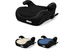 Kidoola ISOFIX Booster Seat - i-Size R129 Child Car Seat for 125–150cm Kids, Cushioned Backless Booster, Secure ISOFIX Instal