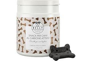 BELLY OUR MUTUAL FRIEND Belly naturalne tabletki węglowe dla psa, węgiel aktywny, do budowy bakterii jelitowych i flory jelitowej, z przeciwutleniaczami, witaminami i minerałami, wegańskie (120 g)