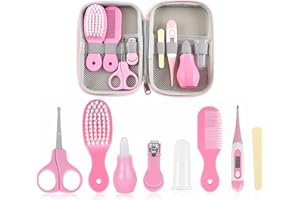 RoseFlower Kit de aseo para bebés recién nacidos, kit de artículos esenciales para cuidado de la salud portátil para guardería, niño pequeño que viaja, uso en el hogar