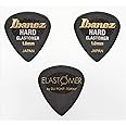 IBANEZ BEL16HD10SHBK Soft Elastomer Picks Hazed Black Pack of 3