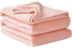 Aisbo Plaid Coperta Pile Matrimoniale - Coperta Calda Invernale per Divano e Grande Letto Matrimoniale 220x240 cm Pile di Flanella Morbida Rosa, Fleece Blanket for Sofa and Couch