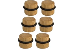 Kukicu Topes para Puertas – Tope Puerta Adhesivo de Madera para Suelo – Tope Autoadhesivo para Suelos Madera – Discreto y Elegante - Pack 6 unidades (Roble) (6)